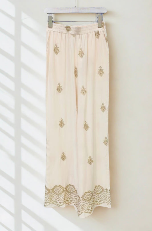 Pantalon à motif taupe